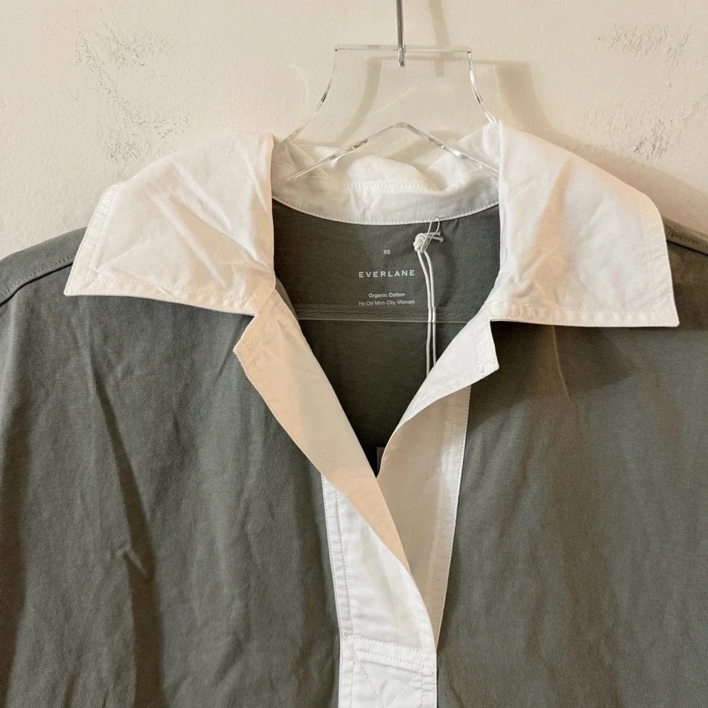 NWT Everlane The Organic‎ Cotton Polo Dress in Clay Size XS